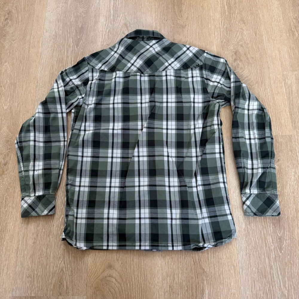 5.11 Tactical Plaid Snap Button Shirt Men Medium Blue Green Lot of 2 Long Sleeve - Picture 8 of 11